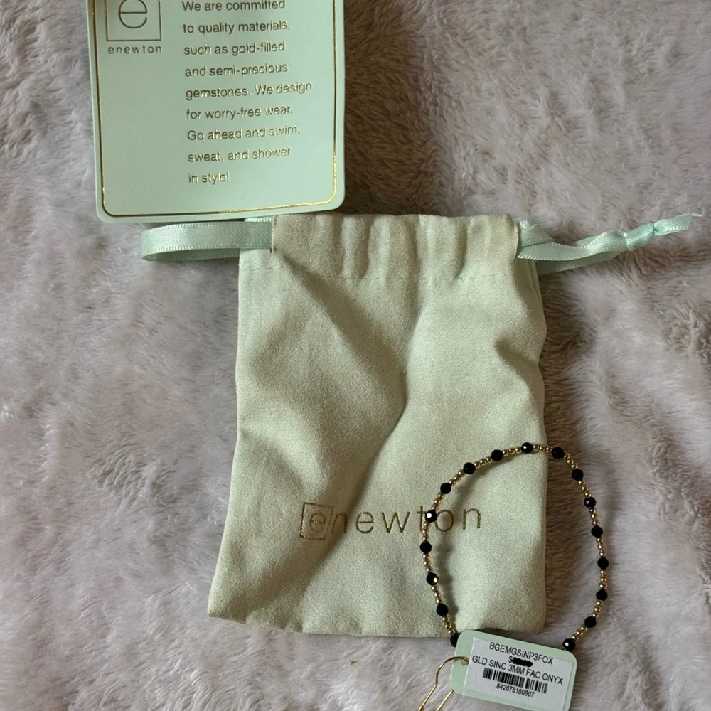 Enewton Gemstone Gold Sincerity Pattern 3mm Faceted Onyx - Picture 2 of 4